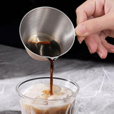 Maxbell Espresso Measuring Cup Milk Pitcher Jug 100ml Pouring Cup for Party Bar Home Beige