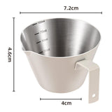 Maxbell Espresso Measuring Cup Milk Pitcher Jug 100ml Pouring Cup for Party Bar Home Beige