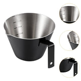 Maxbell Espresso Measuring Cup Milk Pitcher Jug 100ml Pouring Cup for Party Bar Home Black