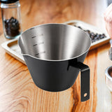 Maxbell Espresso Measuring Cup Milk Pitcher Jug 100ml Pouring Cup for Party Bar Home Black