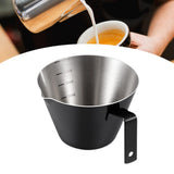 Maxbell Espresso Measuring Cup Milk Pitcher Jug 100ml Pouring Cup for Party Bar Home Black