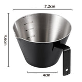 Maxbell Espresso Measuring Cup Milk Pitcher Jug 100ml Pouring Cup for Party Bar Home Black