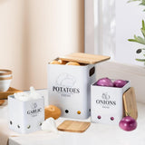 Maxbell 3Pcs Potato Onion Garlic Kitchen Storage Canister for Pantry Picnics Camping