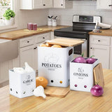 Maxbell 3Pcs Potato Onion Garlic Kitchen Storage Canister for Pantry Picnics Camping
