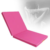 Maxbell Folding Gymnastics Mat Portable Compact Exercise for Workouts Outdoor Indoor Pink