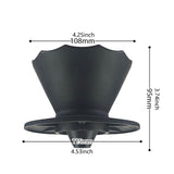 Maxbell Pour over Coffee Dripper Foldable Sturdy Black for Hiking Camping Restaurant