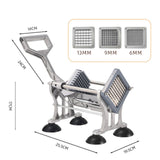 Maxbell Potato Cutter Manual with 6mm 9mm 13mm Blade for Lemon Tomato Slicing Fruits