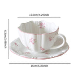Maxbell Tea Cup and Saucer Set Versatile Coffee Mug for Home Housewarming Party Cafe