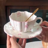 Maxbell Tea Cup and Saucer Set Versatile Coffee Mug for Home Housewarming Party Cafe