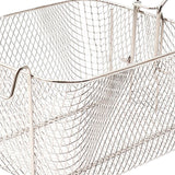 Maxbell Deep Fry Basket Gifts Mesh French Fry Chips Basket for Kitchen Cafe Barbecue Square S