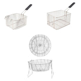 Maxbell Deep Fry Basket Gifts Mesh French Fry Chips Basket for Kitchen Cafe Barbecue Square S