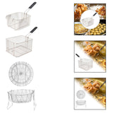 Maxbell Deep Fry Basket Gifts Mesh French Fry Chips Basket for Kitchen Cafe Barbecue Square S