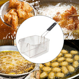 Maxbell Deep Fry Basket Gifts Mesh French Fry Chips Basket for Kitchen Cafe Barbecue Square S