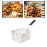 Maxbell Deep Fry Basket Gifts Mesh French Fry Chips Basket for Kitchen Cafe Barbecue Square S