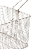 Maxbell Deep Fry Basket Gifts Mesh French Fry Chips Basket for Kitchen Cafe Barbecue Square L