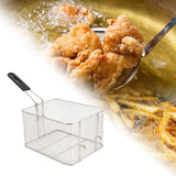Maxbell Deep Fry Basket Gifts Mesh French Fry Chips Basket for Kitchen Cafe Barbecue Square L