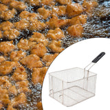 Maxbell Deep Fry Basket Gifts Mesh French Fry Chips Basket for Kitchen Cafe Barbecue Square L