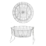 Maxbell Deep Fry Basket Gifts Mesh French Fry Chips Basket for Kitchen Cafe Barbecue Round