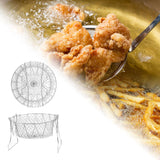 Maxbell Deep Fry Basket Gifts Mesh French Fry Chips Basket for Kitchen Cafe Barbecue Round