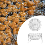 Maxbell Deep Fry Basket Gifts Mesh French Fry Chips Basket for Kitchen Cafe Barbecue Round