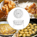 Maxbell Deep Fry Basket Gifts Mesh French Fry Chips Basket for Kitchen Cafe Barbecue Round