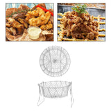 Maxbell Deep Fry Basket Gifts Mesh French Fry Chips Basket for Kitchen Cafe Barbecue Round