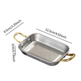 Maxbell Stainless Steel Serving Tray Retro Food Tray for Hamburger Meat French Fries S Retro