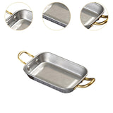 Maxbell Stainless Steel Serving Tray Retro Food Tray for Hamburger Meat French Fries S Retro