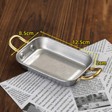 Maxbell Stainless Steel Serving Tray Retro Food Tray for Hamburger Meat French Fries S Retro