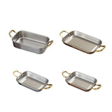 Maxbell Stainless Steel Serving Tray Retro Food Tray for Hamburger Meat French Fries S Retro