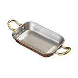Maxbell Stainless Steel Serving Tray Retro Food Tray for Hamburger Meat French Fries S Retro Gold