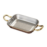 Maxbell Stainless Steel Serving Tray Retro Food Tray for Hamburger Meat French Fries S Retro Gold