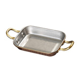 Maxbell Stainless Steel Serving Tray Retro Food Tray for Hamburger Meat French Fries S Retro Gold