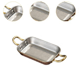 Maxbell Stainless Steel Serving Tray Retro Food Tray for Hamburger Meat French Fries S Retro Gold