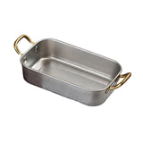Maxbell Stainless Steel Serving Tray Retro Food Tray for Hamburger Meat French Fries L Retro