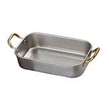 Maxbell Stainless Steel Serving Tray Retro Food Tray for Hamburger Meat French Fries L Retro