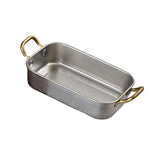 Maxbell Stainless Steel Serving Tray Retro Food Tray for Hamburger Meat French Fries L Retro