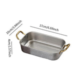 Maxbell Stainless Steel Serving Tray Retro Food Tray for Hamburger Meat French Fries L Retro