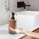 Maxbell Soap Dispenser Empty Gift Wooden Lotion Dispenser for Kitchen Home Apartment Small