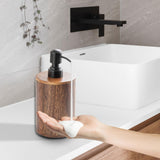 Maxbell Soap Dispenser Empty Gift Wooden Lotion Dispenser for Kitchen Home Apartment Large