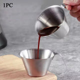 Maxbell Espresso Measuring Cup 100ml Capacity Pouring Cup for Kitchen Restaurant Tea Silver