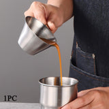 Maxbell Espresso Measuring Cup 100ml Capacity Pouring Cup for Kitchen Restaurant Tea Silver