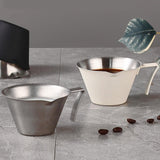 Maxbell Espresso Measuring Cup 100ml Capacity Pouring Cup for Kitchen Restaurant Tea Silver