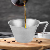 Maxbell Espresso Measuring Cup 100ml Capacity Pouring Cup for Kitchen Restaurant Tea Silver