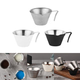 Maxbell Espresso Measuring Cup 100ml Capacity Pouring Cup for Kitchen Restaurant Tea Silver