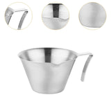 Maxbell Espresso Measuring Cup 100ml Capacity Pouring Cup for Kitchen Restaurant Tea Silver