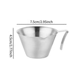 Maxbell Espresso Measuring Cup 100ml Capacity Pouring Cup for Kitchen Restaurant Tea Silver