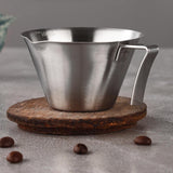 Maxbell Espresso Measuring Cup 100ml Capacity Pouring Cup for Kitchen Restaurant Tea Silver