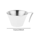 Maxbell Espresso Measuring Cup 100ml Capacity Pouring Cup for Kitchen Restaurant Tea White