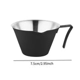 Maxbell Espresso Measuring Cup 100ml Capacity Pouring Cup for Kitchen Restaurant Tea Black